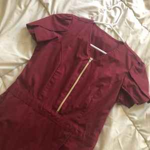 Scrub top and bottom